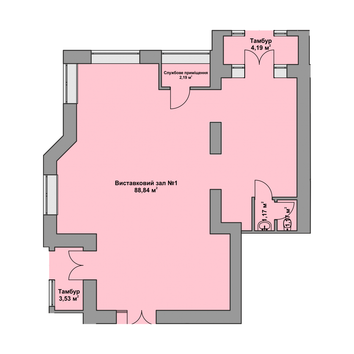 План об'єкта Офіс, 101,09