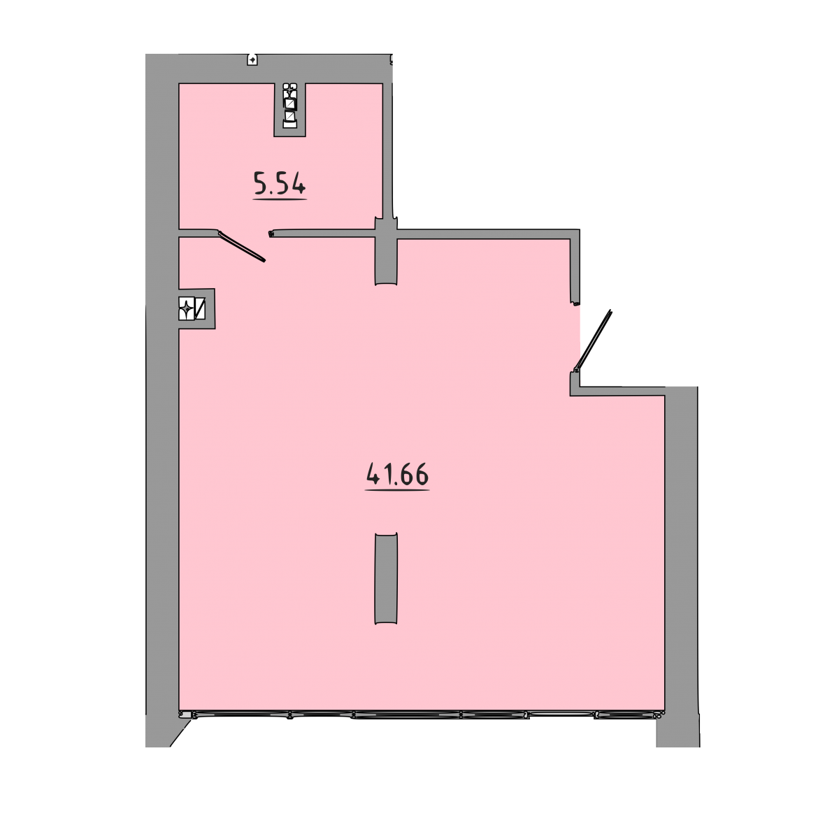 Офіс, 47,2 - Комфорт Житлобуд