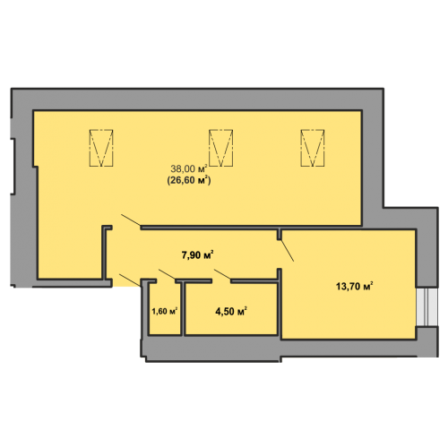 1-кім. квартира, 8 поверх ID:9295