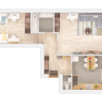 Мініатюра - Пропонуємо Вам ознайомитися з візуалізацією квартир другої черги ЖК "КОМФОРТ ТАУН ПЛЮС"