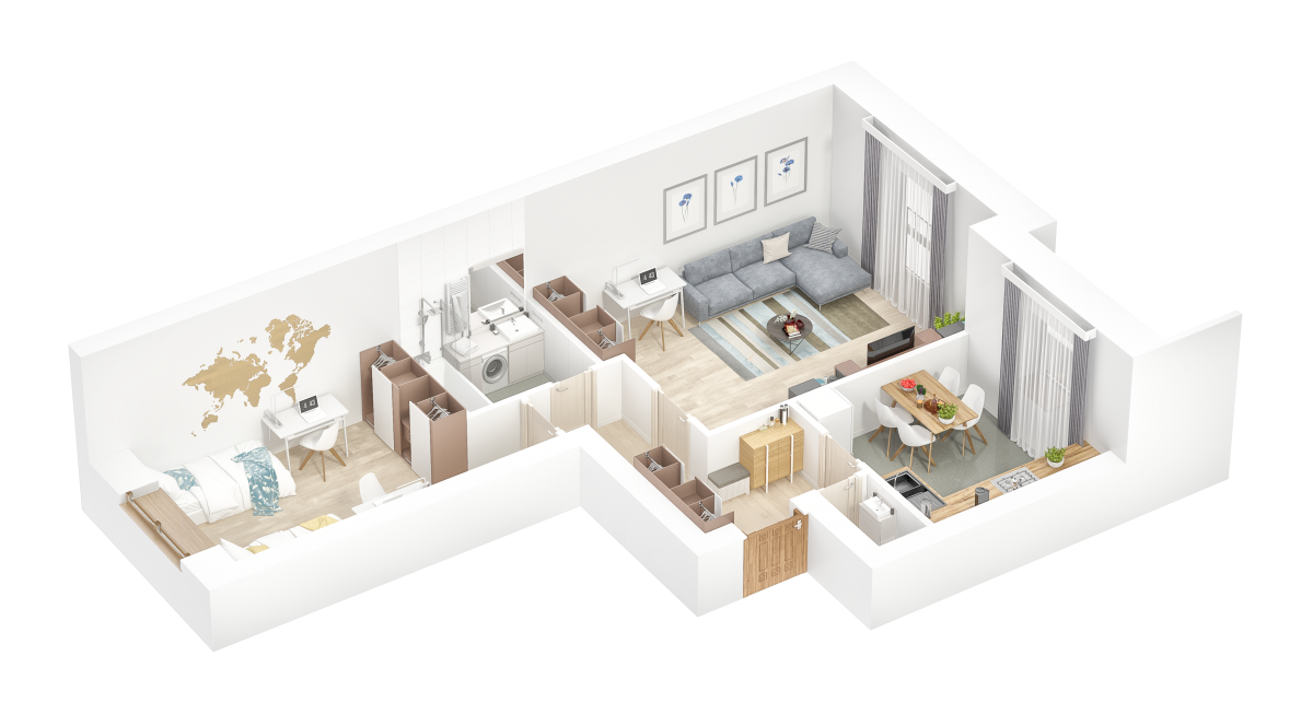 Фото: Пропонуємо Вам ознайомитися з візуалізацією квартир другої черги ЖК "КОМФОРТ ТАУН ПЛЮС" - Комфорт Житлобуд